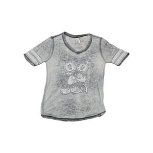 Disney Mickey & Minnie Mouse‎ Hugging Jerry Leigh Gray T-shirt Size Small
